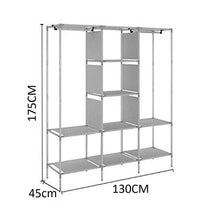 Cargar imagen en el visor de la galería, Closet Organizador Con Forro 88130 Zapatero Perchero Gris