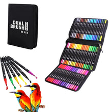 Cargar imagen en el visor de la galería, Marcadores Doble Punta Pincel Micropunta 60Unidades Estuche