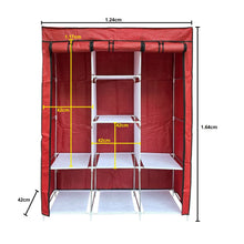 Cargar imagen en el visor de la galería, Closet Organizador Con Forro Zapatero Perchero Rojo 88130