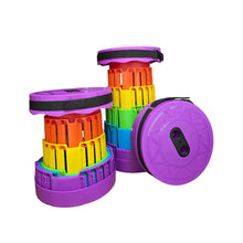 Cargar imagen en el visor de la galería, Silla Taburete Tipo Telescopio Retráctil Portátil DZ-7 Morado