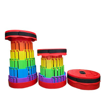 Cargar imagen en el visor de la galería, Silla Taburete Tipo Telescopio Retráctil Portátil DZ-7 Rojo