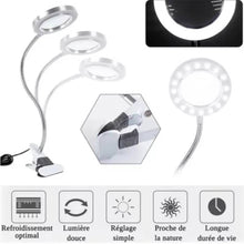 Cargar imagen en el visor de la galería, Lampara De Lupa Led Metalica Con Prensa USB