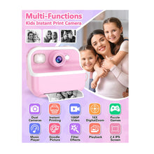 Cargar imagen en el visor de la galería, Camara De Impresión M8 Instantanea Niños Doble Rosa