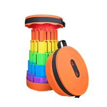 Cargar imagen en el visor de la galería, Silla Taburete Tipo Telescopio Retráctil Portátil DZ-7 Naranja