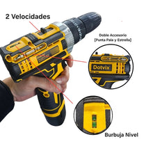 Cargar imagen en el visor de la galería, Taladro Inalámbrico Kit Doble Batería 18v 27 Piezas Base De Carga DOT-18V-D