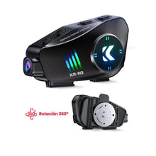 Cargar imagen en el visor de la galería, Intercomunicador Con Cámara Para Moto Bluetooth KR-M3 + Micro SD