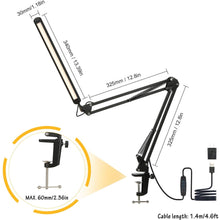 Cargar imagen en el visor de la galería, Lampara Escritorio Brazo Ajustable Niveles Luz Led
