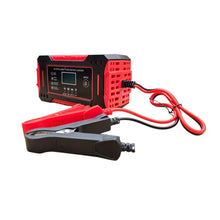 Cargar imagen en el visor de la galería, Cargador Batería Carro / Moto Carga Lenta 12V 6A Pantalla LCD Detención Inteligente