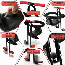 Cargar imagen en el visor de la galería, Silla Delantera Para Bicicleta Infantil Con Baranda Y Reposapiés FF-2641
