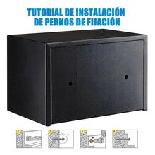 Cargar imagen en el visor de la galería, Caja Fuerte De Seguridad 23x18cm Código Digital Con Llave Blanca