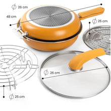 Cargar imagen en el visor de la galería, Sartén Doble Parrilla Wok Antiaherente Schaffhausen