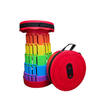 Cargar imagen en el visor de la galería, Silla Taburete Tipo Telescopio Retráctil Portátil DZ-7 Rojo