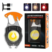 Cargar imagen en el visor de la galería, Linterna Led Llavero Multiusos 10 En 1 Herramienta Camping W5147