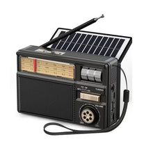 Cargar imagen en el visor de la galería, Radio Inalámbrico Meier AMFM Bluetooth USB Micro SD Solar MD-979S