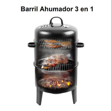 Cargar imagen en el visor de la galería, Barril Ahumador Asador 3 en 1 Medidor Temperatura, Altura 83 cm