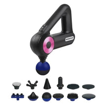 Cargar imagen en el visor de la galería, Masajeador Corporal Fucsia Massage Gun 12 Piezas Inalambrica