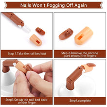 Cargar imagen en el visor de la galería, Dedos De Practica Manicure + 100 Uñas Repuesto Blanco