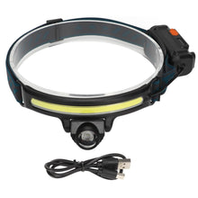 Cargar imagen en el visor de la galería, Linterna Frontal COB Brillante Luz Camping W678
