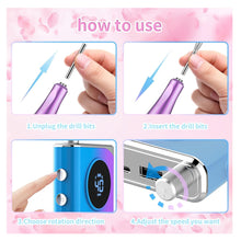 Cargar imagen en el visor de la galería, Drill Pulidor De Uñas UV-401 40000 RPM Portatil