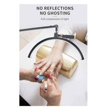 Cargar imagen en el visor de la galería, Lampara Media Luna Profesional 36w Ruedas Soporte Control Plateado