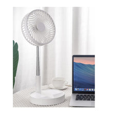 Cargar imagen en el visor de la galería, entilador Retráctil 180° Recargable 4 Velocidades PX-20321 Blanco