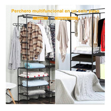 Cargar imagen en el visor de la galería, Closet Organizador 2 Espacios Zapatero Perchero Multifuncion