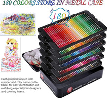 Cargar imagen en el visor de la galería, Set Colores Premium 180 Lapices Arte Profesional
