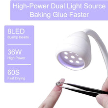 Cargar imagen en el visor de la galería, Lampara De Uñas Rosada Sistema Press On 36w Digital