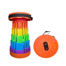 Cargar imagen en el visor de la galería, Silla Taburete Tipo Telescopio Retráctil Portátil DZ-7 Naranja