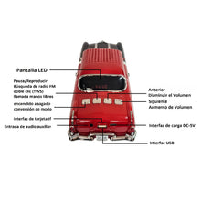 Cargar imagen en el visor de la galería, Radio Parlante Carro WS-598 FM USB Bluetooth Negro