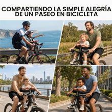 Cargar imagen en el visor de la galería, Silla Delantera Para Bicicleta Infantil Con Baranda Y Reposapiés FF-2641