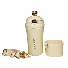 Cargar imagen en el visor de la galería, Termo Térmico Acero Inoxidable Correa 400ML Beige