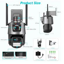 Cargar imagen en el visor de la galería, Cámara Seguridad WiFi HA-P11 Doble Lente Vision Nocturna