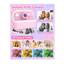 Cargar imagen en el visor de la galería, Camara De Impresión M8 Instantanea Niños Doble Rosa