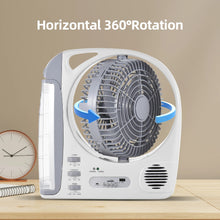 Cargar imagen en el visor de la galería, Ventilador Portatil 6 En 1 GD - 8028 Luz LED Panel Solar