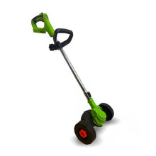Cargar imagen en el visor de la galería, Guadaña Doble Bateria 48V Kit Cuchillas Mas Llantas Verde