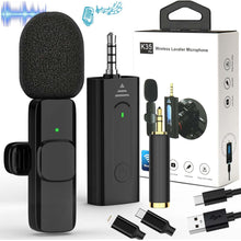 Cargar imagen en el visor de la galería, Micrófono Inalámbrico K35Pro Lavalier Grabación De Video