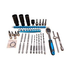 Cargar imagen en el visor de la galería, Kit Taladro Llave De Impacto 43 PCS Doble Batería Inalambrico DOT- 1300T