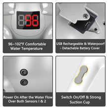 Cargar imagen en el visor de la galería, Ducha Elefante Portatil Control De Temperatura Gris