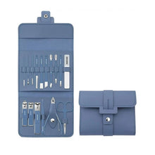 Cargar imagen en el visor de la galería, Set Manicure Pedicure Y Cuidado Facil Kit 16 Piezas + Estuche Azul