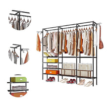 Cargar imagen en el visor de la galería, Closet Organizador 3 Espacios Zapatero Perchero Multifuncion