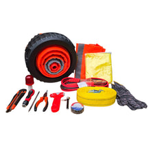 Cargar imagen en el visor de la galería, Kit Emergencia Carretera Cono Y Baliza Luz Roja 14 Piezas Portátil JYS080