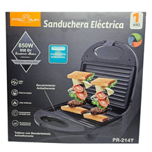 Cargar imagen en el visor de la galería, Sanduchera Antiadherente Premium PR-214T Electrica