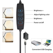 Cargar imagen en el visor de la galería, Lampara Escritorio Brazo Ajustable Niveles Luz Led