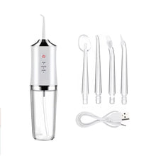 Cargar imagen en el visor de la galería, Irrigador Bucal 4 Boquillas A8 Limpieza Dental Inalambrico Blanco