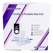 Cargar imagen en el visor de la galería, Drill De Uñas US-803 35.000 RPM Bidiriccional Plateado