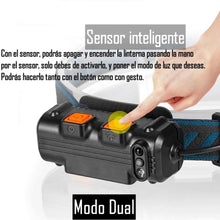 Cargar imagen en el visor de la galería, Linterna Frontal COB Brillante Luz Camping W678
