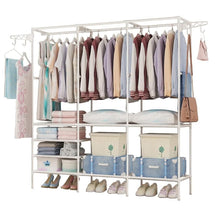 Cargar imagen en el visor de la galería, Closet Organizador Blanco 3 Espacios Perchero Multifuncion