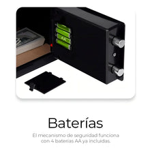 Cargar imagen en el visor de la galería, Caja Fuerte De Seguridad 23x18cm Código Digital Con Llave Blanca