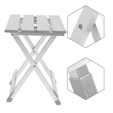 Cargar imagen en el visor de la galería, Silla Plegable Portatil Acero Inoxidable Antideslizante